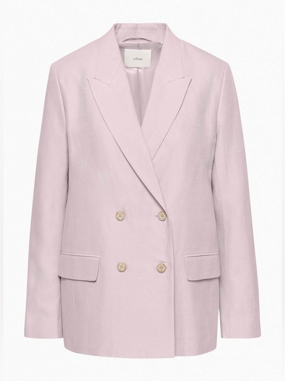 Atitzia Wilfred Destiny Linen Blazer Lavender Size 0 Double-Breasted Oversized
